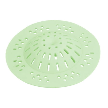 145mm Diameter Silicone Drain Hair Catcher Strainer White 2pcs